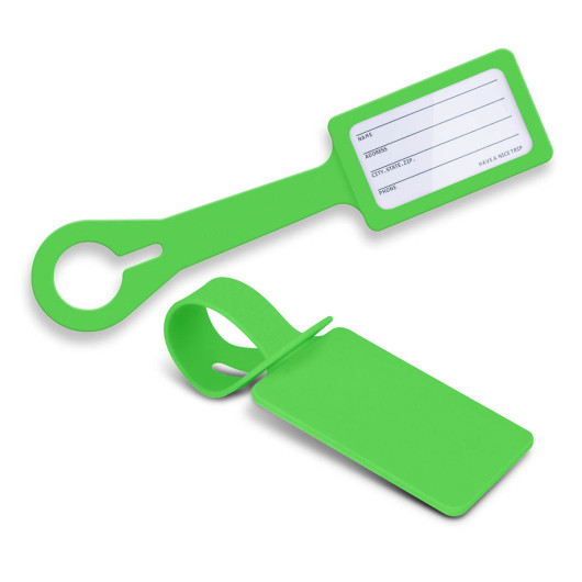 Bright Green Silicone Luggage Tag